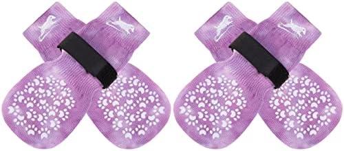 EXPAWLORER Anti Slip Dog Socks to Prevent Licking Paws, Dog Shoes for Hot Pavement, Dog Booties for Small Medium Large Senior Dogs, Traction Control Boots & Paw Protectors for Hardwood Floors XS