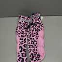 FUAMEY Dog Coat for Large Dogs,Waterproof Dog Winter Jacket with Harness Built in Puppy Cold Weather Coats Reflective Pet Vest with Zipper Warm Fleece Dogs Snowsuit Windproof Pink Leopard, Large (chest:24in))