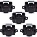 5pcs Push Button Cabinet Latch Lock for RV Motorhome Camper Caravan Yachts (ABS)-Black