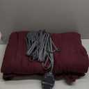 Sunbeam Royal Ultra Fleece Heated Electric Blanket King Size, 90" x 100", 12 Heat Settings, 12-Hour Selectable Auto Shut-Off, Fast Heating, Machine Washable, Warm and Cozy, Claret