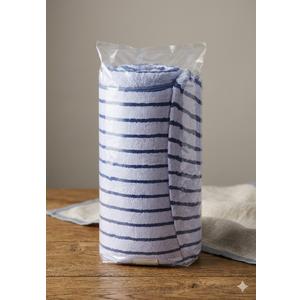  Microfiber Beach Towels Cabana Stripe 90" x 180", Quick Drying Bath Towel Set for Adult, Absorbent, Use for Travel, Sport, Swimming, Pool, Yoga, Camping, Micro Fiber StripeBlue