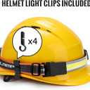 Adelante LED Headlamp Flashlight, 2Pack 1000LM 230Wide-Beam Rechargeable Head Lamp for Adults, Red Taillight & 8 Clips Waterproof Hard Hat Light Headlamps for Running Hiking and Camping, Orange