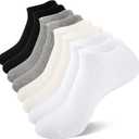 Heatuff 8 Pairs Ankle Socks for Women,Comfy Cotton Breathable Fabric for Womens,Thin Ankle Socks for Casual
