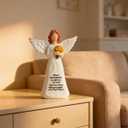 Retirement Gift for Woman, Happy Retirement Gifts for Women Teacher Nurse Friend Coworker, 7 Angel Figurine for Retirement Party Decorations (Yellow Tulip Retired Angel)