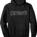 Detroit Michigan Vintage Pride Pullover Hoodie, Small