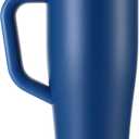 Ice Shaker 40 oz Tumbler with Handle and Straw | 40oz Navy | Cold for 30+ Hours | 2-in-1 Tumbler Shaker Bottle | Odor-Free 40 ounce Bottle for Water, Protein Shakes, Smoothies, Cocktails