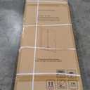 Bathroom Frameless Hinged Foldable Tub Door, Shower Glass Door 43 * 58 Shower Screen Panel with Tempered Glass (6mm), Fixed Clamps Included, Matte Black