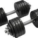 CAP Barbell Size: 105 lb Set -Two Handles Adjustable Dumbbell Weight (Pair), Chrome Finish