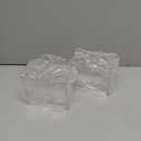 Mini Betta Fish Tank, Small Fish Bowl for Temporary Space, 0.2 Gallon Stackable Cube Tank with Betta Leaf and Gravels for Small Fish, Insect, Shrimp, Crab, Spider.(Pack-1)