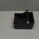 Espresso Knock Box, Stainless Steel Coffee Bag Container, With Steel Bracket And Noise Reducing Rubber Ring (Rectangle L-No base)