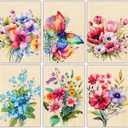 PARTH iMPEX 36 Blank Floral Note Cards With Envelopes - 4 x 6 inch All Occasion Greeting Cards, Cute Vintage Flowers Stationery Thank You Notecards and Sealing Stickers