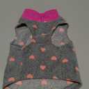 Dog Sweater, Soft Fleece Vest with Leash Ring Pullover Jacket Winter Pet Dog Clothes for Puppy Small Dogs Cats Teddy Chihuahua Yorkshire for Christmas (L, Grey, Pink Heart)