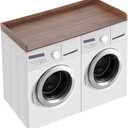 Washer Dryer Countertop, Washer and Dryer Covers for The Top, Laundry Countertop Topper Guards for Washer and Dryer, Laundry Room Storage Organization,54"x 27.5" Laundry Table for Folding Clothes (Brown)