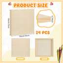 Barydat 24 Pcs Wood Panels for Painting 10'' x 10'' Unfinished Wood Canvas Board Artist Wall 0.79'' Deep Wooden Cradled Panel for DIY Crafts, Easel Display, Painting Pouring Arts Use with Oil, Acrylic