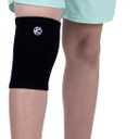 KARM Kids Knee Brace Sleeve - Youth Knee Compression Sleeve for Kids, Child - Support for Pain, Sports, Football, Basketball, Gymnastics, Recovery, Boys & Girls (Black) (One Size)