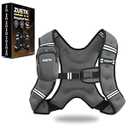 ZUETK Weighted Vest, Weight Vest with Reflective Stripe, Weighted Vest for Men Women Workout Equipment for Strength Training, Running, Jogging, Fitness, Weight Loss (Black with Bag), 6LB