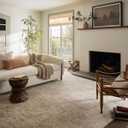 Loloi Magnolia Home by Joanna Gaines Junie Collection JUE-02 Oatmeal/Smoke 5'-3" x 7'-6", .38" Pile Height, Area Rug