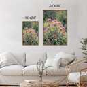 YeeHomedec Monet Botanical Framed Canvas Wall Art Set, Impressionist Floral Garden Wall Decor, Vintage Pond Tree Artwork, Nature Landscape Art Paintings for Living Room Bedroom Bathroom 24"x36"x3, 36L" x 24W"