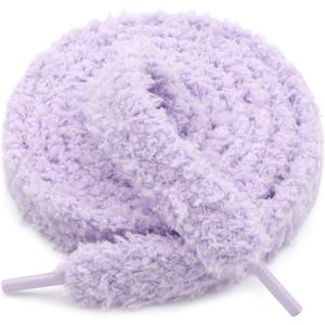 Soft Flat Fuzzy Shoelaces: Furry Shoe Laces for Sneakers 1 Pair | Extra Wide, Thick Shoestrings