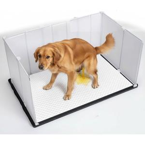 Litter Box Splash Guard, Litter Box Pee Shields for Dogs, Easy to Clean Indoor Dog Fence with Puppy Pee Pad Holder Tray Fits