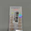 BTArtbox French Tip Press On Nails - Something Blue, Lamp-Curable 4-Week Wear Blue Medium Almond Press On Nails with Glue and Adhesive Tabs, Easy-to-Apply in 15 Sizes - 30 Nails All-in-One Kit