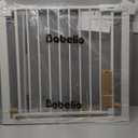 Babelio Baby Gate for Doorways and Stairs, 36-41" Pet Gate with Wide Walk Thru Door and Lock Indicator, No Drill Pressure Mounted Safety Gate with Double Lock and Self-Closing, White