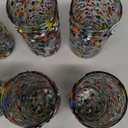 Confetti Rocks 20 oz Tall Iced Tea Glasses, set of 6, Mexican Handmade Multicolor Glassware, Recycled Glass, Lead & Toxin Free (Tall Iced Tea)