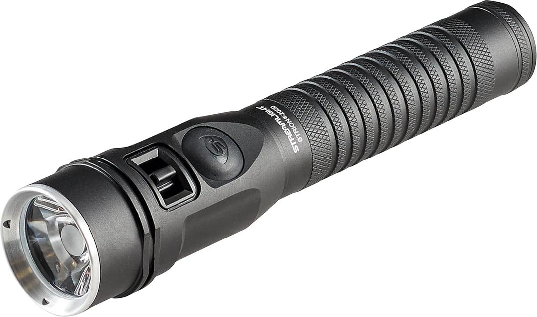 Streamlight 74431 Strion 2020 1200-Lumen Rechargeable LED Flashlight Includes 120V/100V AC/12V DC Charging System and Holder, Black