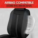 Motor Trend Gray Cloth Car Seat Covers for Front Seats Premium Automotive Bucket Seat Covers, Made for Vehicles with Removable Headrests, Interior Covers for Car Truck Van SUV Seat Protector
