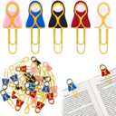 2 x 30 Pcs Jesus Paper Clips Christian Bookmarks for Kids Cross Paperclip for Bible Cute Virgin Mary Gift Religious Bookmark for Sunday School Study Supplies Easter Mother Gift Church Party Favor