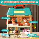 Lehoo Castle Veterinarian Playset for Kids Girls, Pretend Play Toys for Toddlers 1-3, Critter Clinic Toy with Keys, Doctor Kit for Toddlers 3-5 Pet Vet Toys, Gifts for 3 4 5 + Year Old Girl Boys