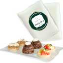 Large Melamine Tray 15" x 11" - Rectangular White Serving Tray and Platter for Food, Appetizers, Cookies, Grill or Party Snacks - Dishwasher Safe - Set of 2