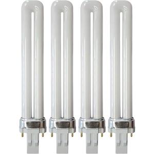 (Pack of 4) 13 Watt Single Tube 2 Pin GX23 Base - 5000K Bright White 50K - CFL Light Bulb - Replacement for Sylvania 21135 CF13DS/850- Philips 146878 PL-S 13W/850 and GE 97572 F13BX/850