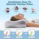 Cervical Neck Pillow - Cooling Ergonomic Neck Support Pillow for Sleeping, Orthopedic Contour Memory Foam Pillows for Side, Back & Stomach Sleepers with Pillowcase (Grey)