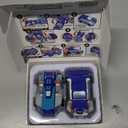 Collision Transforming Dinosaur Car Toy, 2 Magnetic Cars Transform into Dinosaur Toys for Kids Toddler Fun Deformation Robot Dino Car Christmas Birthday Gift Toys for Boys Girls(Blue Dragon)