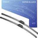 Wiper Blades, OEM Quality, Premium All-Season PTFE Rubber, Quiet & Streak-Free, J-Hook, Automotive Replacement Windshield Wiper Blades (26"+18" Pair for Front Windshield)