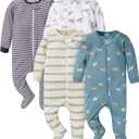 Gerber Baby Girls 4 Pack Sleep 'N Play Footie (3-6 Months, Dogs)