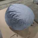 3 Ft Bean Bag Chair, Memory Foam Bean Bag Chairs for Adults with Filling, Round Bean Bag Sofa with Filler Included, Beanbags with Soft Dutch Velvet Fabric,3 Foot, Dark Grey