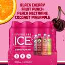 Sparkling Ice Pink Variety Pack, Flavored Sparkling Water, Zero Sugar, and Vitamins and Antioxidants, 17 fl oz, 12 count (Black Cherry, Peach Nectarine, Coconut Pineapple, Fruit Punch)