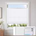 SERLMWNT No Drill Top Down Bottom Up Cellular Shades 35" Wx64 H White