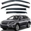 KPY Window Visor Compatible with Lexus RX350 RX450h 2010-2015, 4PC Rain Guard Side Window Vent Deflectors Tape-On Mugen Style, 2010 2011 2012 2013 2014 2015