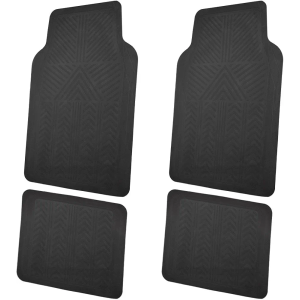 Custom Accessories 78801 Rubber Interior Floor Mats, Black, 4-Piece
