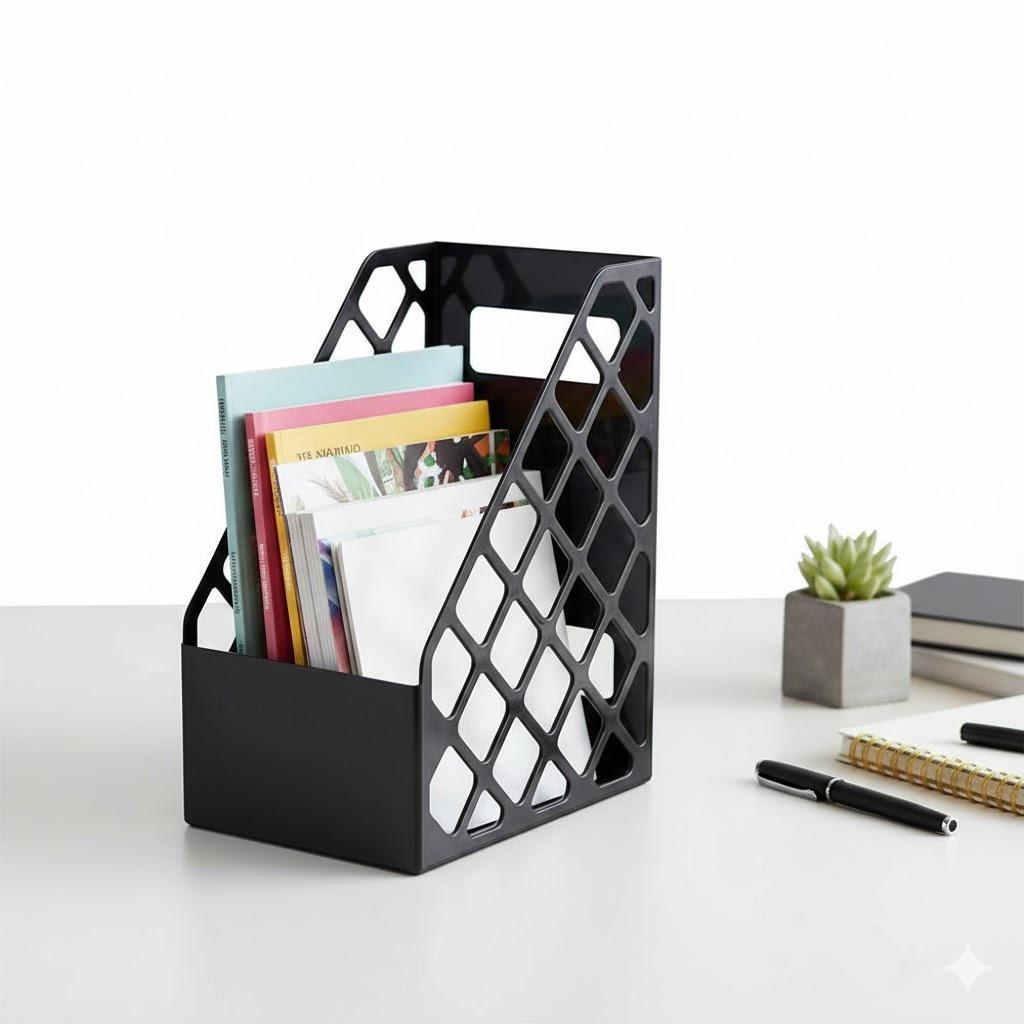 Officemate Recycled Large Magazine File, Black, 1 Each (26083)