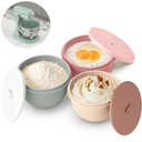 3-Pack Silicone Bowl Liners with Lids for KitchenAid 6-Qt Bowl-Lift Bowls Only, 2mm Extra-Thick Premium Silicone, Built-In Air Vents for Dough Proofing, Dishwasher Safe, BPA-Free