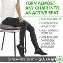 Gaiam Balance Disc Wobble Cushion Stability Core Trainer for Home or Office Desk Chair & Kids Alternative Classroom Sensory Wiggle Seat, 16.4 x 3.4 x 2 inches