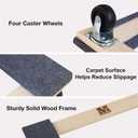 MaxWorks 50856 1320 lbs. Capacity 18 in. x 12 in. Hardwood Furniture Moving Dolly, KD Version Two Pack
