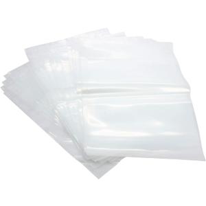 100 Pack Rok Hardware Heavy Duty 8" x 10" Resealable 4Mil Thick Writable Dispenser Plastic Big Clear Poly Zip Food Safe Storage Bags, Large RZ4R810