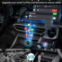 Wireless CarPlay Adapter & Android Auto Dongle, Fast Auto-Connect, Compact Plug & Play Wireless CarPlay Converter for iPhone & Android, USB/USB-C, No Delay, Seamless Reconnection (Black)