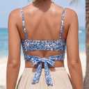 Women's 2026 Bikini Top Only Twist Front V Neck Padded Spaghetti Straps Tie Back Swim Bathing Suit Tops (XL)