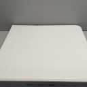 Folding Table 4 Foot Portable Heavy Duty Plastic Fold-in-Half Utility Table Small Indoor Outdoor Adjustable Height Folding with Carrying Handle, Camping and Party, White